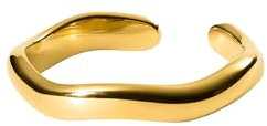 Purelei® Nakuna Ring - Damen Silber 18K Vergoldet, Wasserfest Mit Geschwungenem Design, Größenverstellbar, Geschenk für Damen (S/M, Gold, Silber, Rose)