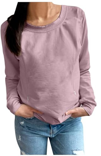 Mama's Boobery Sweater für Damen, lässig, Umstands-/Still-Sweatshirt, bequem, mit Reißverschluss, Stillpullover Pullunder Schwarz