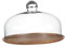 LOVIVER Wooden Cake Stand with Dome Round Decorative Cake Plate Cake Fruit Display Server Tray for Cheese Birthday Cake Kitchen Party, 26cm lid