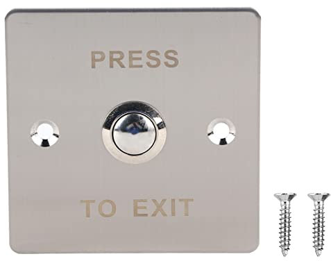 Push to Exit Button, Door Access Push Button Press to Exit Button Switch Push Button Release Button Stainless Steel Door Switch Door Exit Access for Access Control Lock