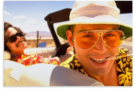 ZAJSGPUR Adventure Comedy Fear And Loathing In Las Vegas Poster Dekorative Malerei Leinwand Wandkunst Wohnzimmer Poster Schlafzimmer Malerei 12x18inch(30x45cm)