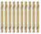 DelitonGude Juego de brocas de doble extremo de cobalto de 3,2 mm, acero M35 de alta velocidad, 10 unidades, adecuadas para acero, hierro fundido y otros metales, comúnmente utilizado para bricolaje