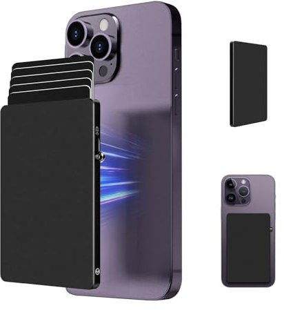 Magnetischer Kartenhalter für MagSafe-Wallet, Pop-Up schlanker Metall minimalistisches Kartenetui für das Telefon