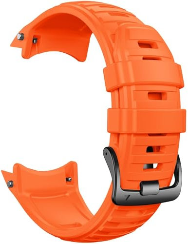 NDJQY Cinturino di ricambio in silicone morbido per Garmin Instinct 2X Solar, Instinct 2X da 26 mm(Orange)