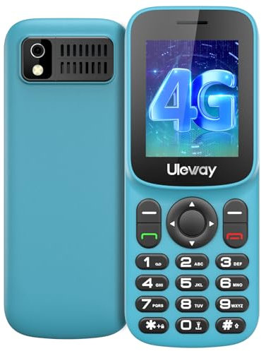 USHINING 4G Mobile Phone SIM Free with Dual Nano SIM Slot, 1.8 LCD Screen, Bluetooth, 1000 mAh Battery, FM Radio, Basic Mobile Phone with Torch, Pay As You Go Mobile (Green)