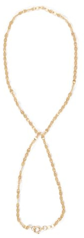 Ethos Jewelry 585 Echtgold Gelbgold Handkette Damen – 14K Massivgold Finger-Armband – Dicke 2mm Gliederkette – Marine-Stil – Slave Chain Armband mit Fingerring