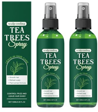 Tea Tree Oil Spray for Hair, Anti-Frizz Hair Detangler for Women,soothes dryness itchy scalp and fights dandruff,Lightweight Formulation
