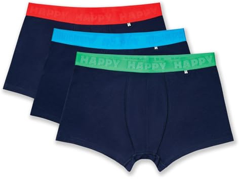 Happy Socks Baumwoll-Boxer-Briefs für Herren, Größen S - XL