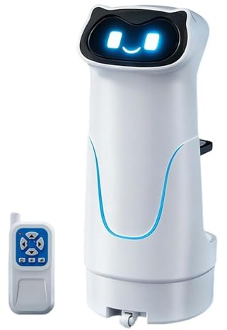 Rc Delivery Robot Toy - Intelligent Interactive Droid Robot, Programmable Electronic Automaton with Remote Control | Educational Fun Tech Gadget for Home, Playroom, Vacation