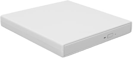 VBESTLIFE Externer USB-CD-DVD-Brenner, Tragbares 5-Gbit/s-Laufwerk für Laptop-Desktop, Lesen/Schreiben, BD 100 GB, CD 700 MB, DVD 4,7 GB (White)