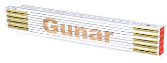 Zollstock mit Namens-Gravur zum auswählen - Name - Lasergravur - personalisiert - Geschenk - Mann - Vatertag - Geburtstag, Zollstöcke Namen:Gunar