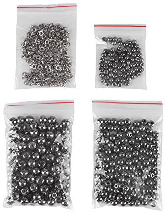 Remaches de perlas blancas de 6 mm, 8 mm, 10 mm, 12 mm, color blanco, para decoración de obras de artesanía, vaqueros y bolsas