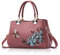 NICOLE&DORIS Donne Borse a mano Retro Borsa a tracolla Le signore Moda Borsa a tracolla Borsa Totalizzatore Ricamo Ape rosa scura