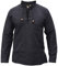 Gheri Mens Hemp Cotton Lace Up V Neck Grandad Shirt Plain Black X-Large