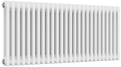 Reina Colona Steel White Horizontal 2 Column Radiator 500mm H x 1190mm W Central Heating