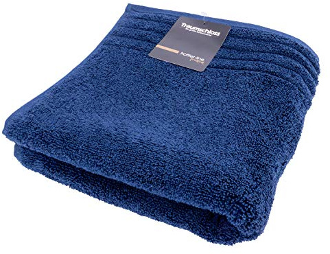 Traumschloss Frottier-Line Premium hautsympathisches Duschtuch aus Baumwolle, Farbe:dunkelblau, Größe:70x140