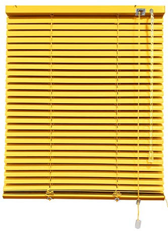 DECORESTOR Persianas Venecianas de Aluminio A TU Medida. Anchos de 36 a 240cm. Amarillo. Venecianas Aluminio, Cortinas venecianas