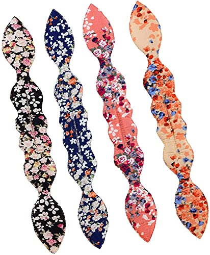 Flexible Hair Bun Maker Multi-color Magic Hair Clip, Women Summer Headband Print Hairpin Deft Bun for Hair