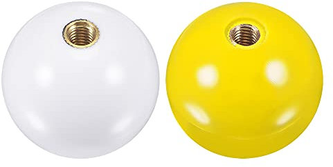sourcing map Joystick Head Rocker Ball Top Handle Arcade Game Replacement White/Yellow