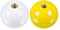 sourcing map Joystick Head Rocker Ball Top Handle Arcade Game Replacement White/Yellow