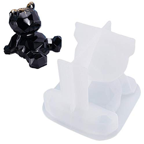 3D Teddybär Silikonform - 3D Bär Epoxidharz Formen - Silikonformen Fondant - Silikon Tier Eiswürfelform - DIY Seifenform Kerzenform für Eiswürfel, Schokolade, Gummi, Kuchen Cupcake Topper Backen