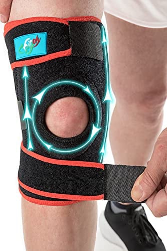 FitFitaly Tutore Ginocchio - Ginocchiera Ortopedica per Legamenti Crociati, Rotula, Menisco x Iperestensione, Riabilitazione e Sport