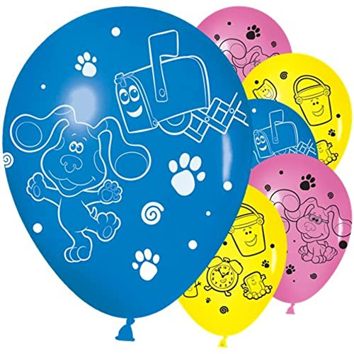 Amscan 9913275 – Nickelodeon Blues Clues Geburtstagsfeier, 27,9 cm, Latex-Luftballons – 6 Stück