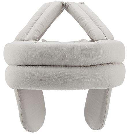 Schutzmütze,Kopfschutz,Epilepsie Helm, Anti-Fall-Kopfschutzhelm, Schützender Hut, Älterer Helm, Schutzhelm, Alter Mann, Gehörschutz, Sturzprävention(Hellgrauer Gehörschutz)