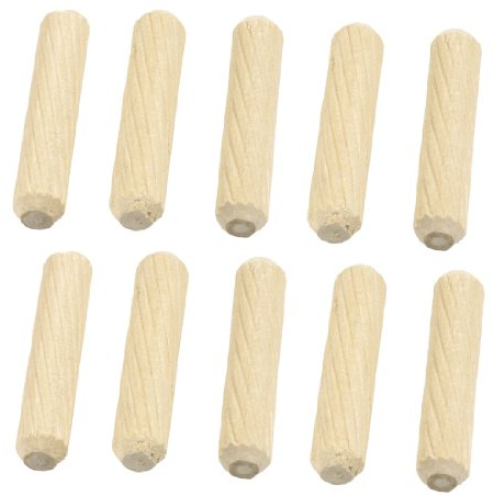 Ruilogod Holz Sto Hölzerne Dübel aus Holz Möbel Slant Linie 40mm x 8mm 10 Stück