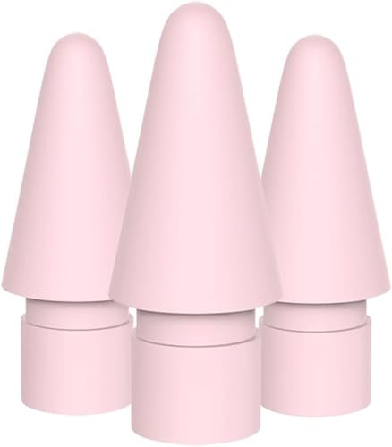 Tucana Pen Tips Compatible for Apple iPad Pencil 1st & 2nd Generation (3-Pack) (Pink)