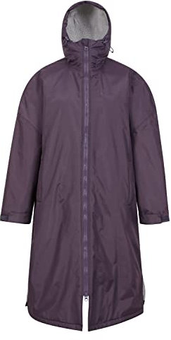 Mountain Warehouse Tidal Womens Waterproof Changing Robe - IsoTherm & UPF 50+ Windproof Ladies Poncho with Taped Seams - Spring Summer, Wet Weather & Swimming Dark Purple (01) L