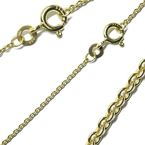 G & J Goldkette Ankerkette rund Massiv 333 8Karat 1,50mm 36-80cm Echtgold Gelbgold Halskette Collier Gold für Damen Herren und Kinder (50 cm)