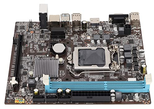 Computer Motherboard, Inter H110 LGA 1151 Gaming Motherboard, DDR3 MOB with 3 SATA2.0, PCI-E X16 Graphics Slot, RJ45, VGA/HDML, Computer Accessories Plug and Play