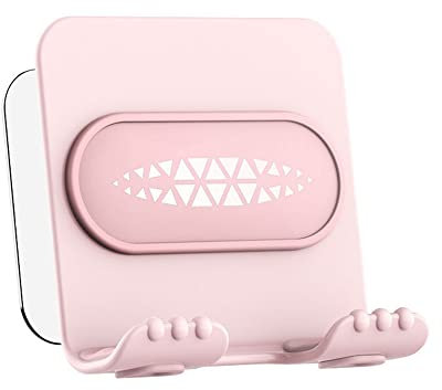 Universal Plastic Mobile Phone Wall Mount Holder Stand Wall Charging Bracket For Bathroom Toilet For IPhone for Ipad for Samsung for Huawei (pink)