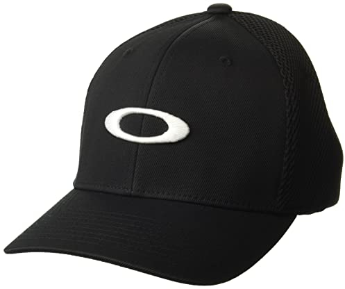 Oakley Unisex-Erwachsene Ellipse Mesh Hat Cap, Schwarz/Weiß, S/M