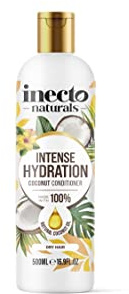INECTO Natural Coconut Conditioner 500ml, Super-Creamy Infused with Pure Organic Coconut Oil, Silky Smooth Relief, Hydrated Hair
