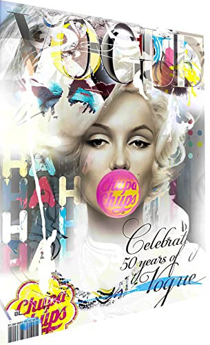 Magic Canvas Art Marilyn Monroe Pop Art Leinwandbild 1- teilig Hochwertiger Kunstdruck Wandbilder – B8342, Material: Leinwand, Größe: 120x80 cm
