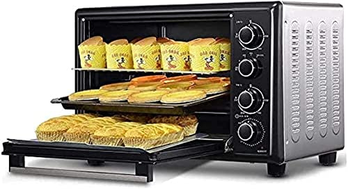 CAZARU Horno eléctrico de sobremesa 38L Horno eléctrico con Control de Temperatura Ajustable 250 °C y Temporizador de 120 Minutos 1800W Hogar