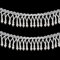 OLYCRAFT 2 Yards/1.8 M Perle Quaste Perlenbesatz Perlenbesatz 5cm Breit Weiße Perle Spitzenband Applikation Perlenfransen Für Hochzeit Braut DIY Nähen Handwerk Wohnkultur Kleidung Dekoration