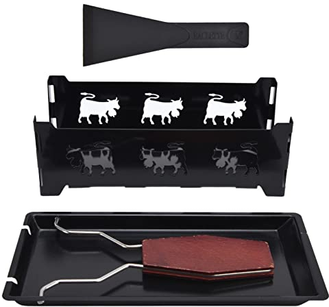 Mini Raclette De Queso, Parrilla De Raclette Portátil Antiadherente Para Derretir Queso Raclette De Queso, Máquina De Raclette Para Derretir A La Parrilla Con Espátula Y Mango, Juego De Estufa De Band