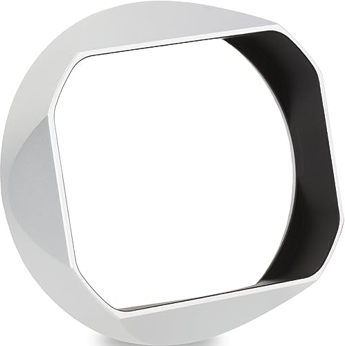 Haoge Gegenlichtblende aus Metall für Leica q3 Q2 Q Q-P QP Q3 Typ116 Kamera Zubehör Silber LH-LQW