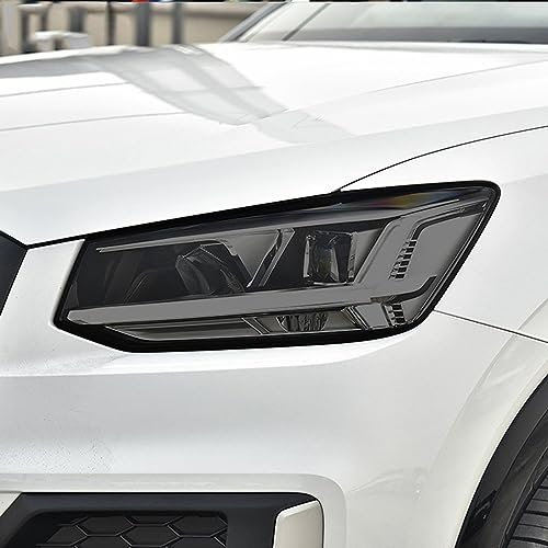 LAVIYE Adesivo TPU nero trasparente resistente ai graffi della pellicola protettiva del faro dell'automobile, per Audi Q2 SQ2 2016 - Presente