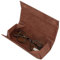 Solo Pelle Faltbares Brillenetui aus echtem Leder, tragbare Brillenbox zum falten, Brillen Etui mit Magnetverschluss Sonnenbrillenetui für Herren Damen Kinder (Clever Vintage Braun)