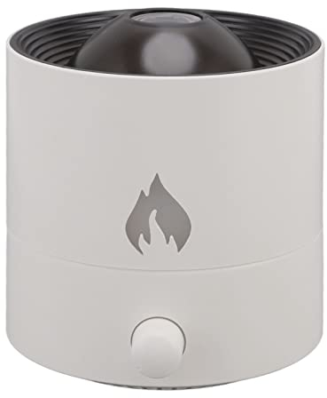 GFRGFH Flammen-Kamin-Luft-Aroma-Diffusor Für ätherische Öle, 180 Ml, Flammen-Diffusor, USB, Persönlicher Desktop, Geräuschlos, Kühler Nebel, Luftbefeuchter Für Schlafzimmer Und Zuhause(Weiß)