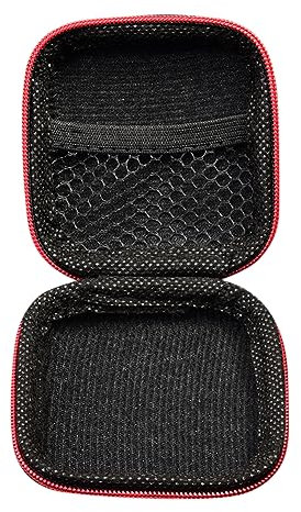 LYEAA Mini Zipper Headphone Carry Bag Anti Pressure Wear-Resistant Earphone Charging Cable Storage Case Anti-Fall Portable Protection Pouch with Mesh Pocket for Headphones Earbuds USB Cable