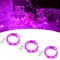 BOLWEO Lot de 3 guirlandes lumineuses à LED de Saint-Valentin, 2 m, 20 LED, rose, à piles, pour Saint-Valentin, mariage, intérieur, extérieur, chambre à coucher, jardin, fête