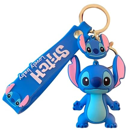 Gugatad 1 Stitc Portachiavi,Portachiavi Simpatico Cartone Animato Figura, PPortachiavi Da Ragazzo Ragazza,Regalo per Bambini e Compleanni Decorazione Chiave Portachiavi(blu