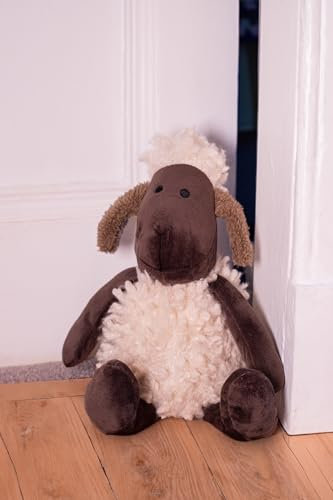 Marco Paul Brown Sheep Door Stop Cute Door Stopper Decorative Door Stops for Home and Office, Weighted Interior Doorstop Fabric Stuffed Animal Door Stopper Floor Decorative