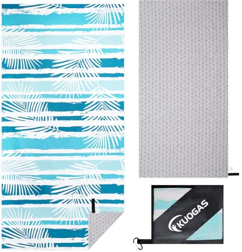 KUOGAS Strandtuch XXL 180×90 cm,Groß Schnelltrocknendes Mikrofaser Handtuch, Sandfrei Badetuch,Stranddecke Damen strandhandtuch