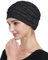 Alnorm Damen Viskose-Mütze, Spitze, Turban, weiche Schlafmütze, Chemo-Hüte, Schwarz, Einheitsgröße